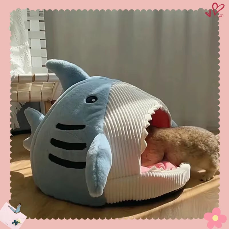 Luxury Plush Shark Pet Bed