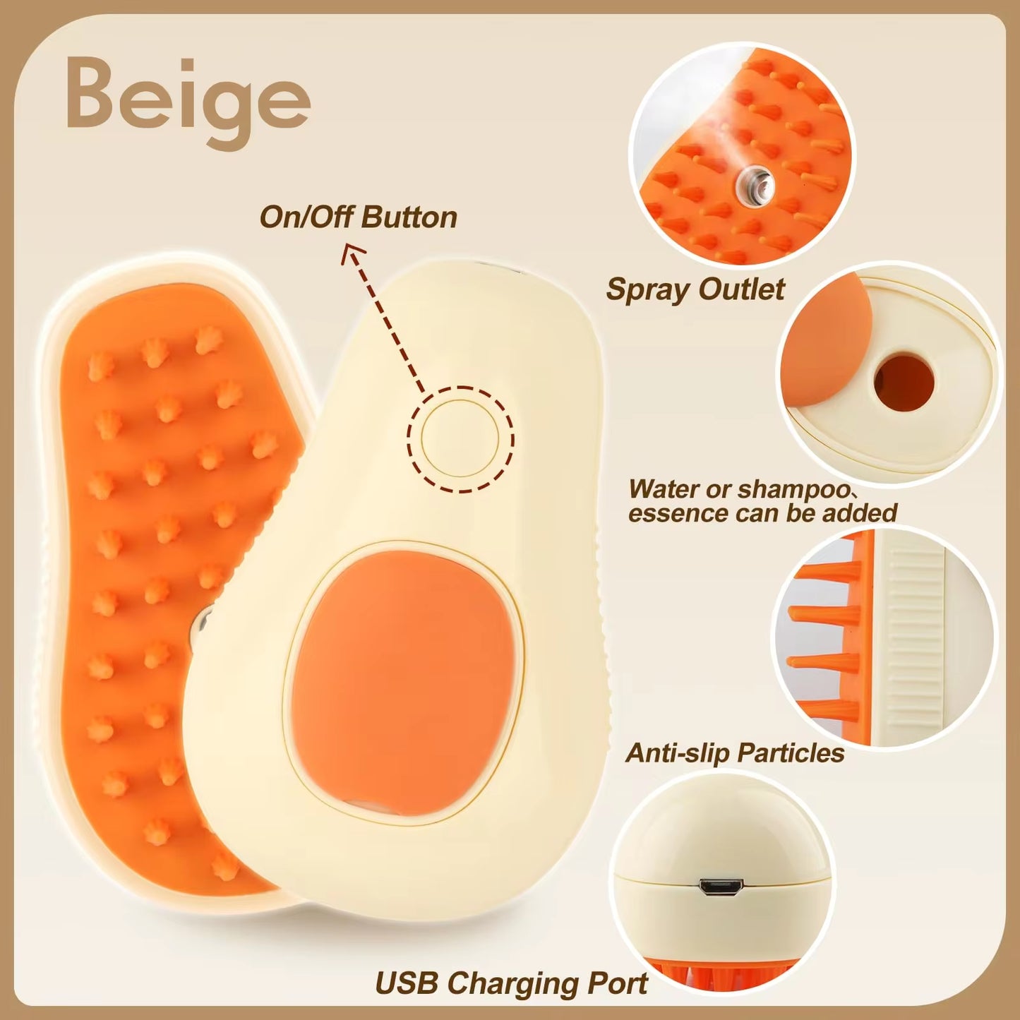 3 in 1 Pet Brush Cat Steam Brush 