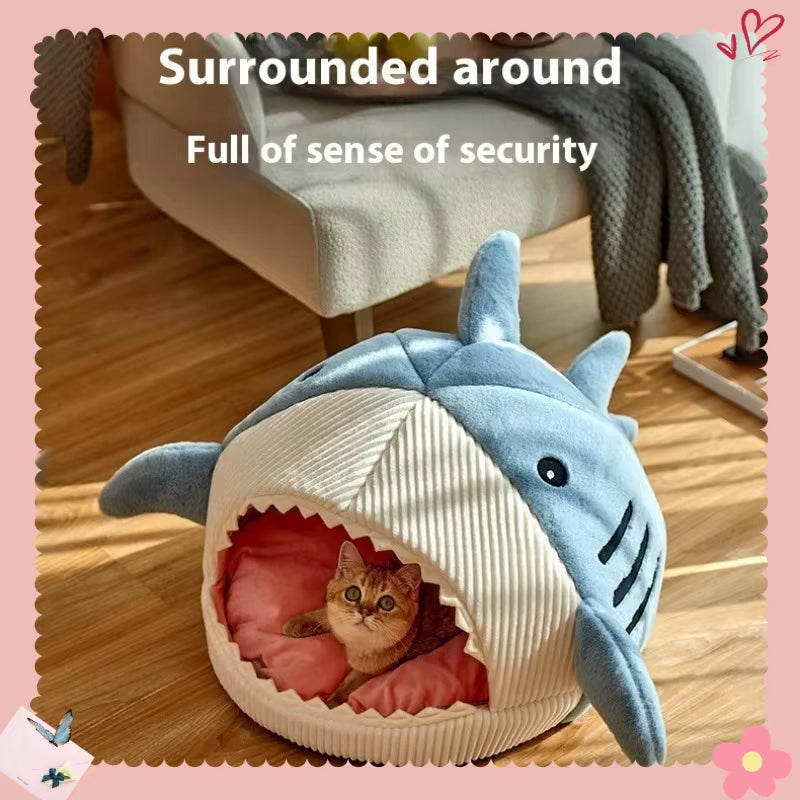 Luxury Plush Shark Pet Bed
