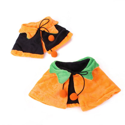 Halloween Pumpkin Double-Sided Dog Cloak Cat Halloween Ornaments