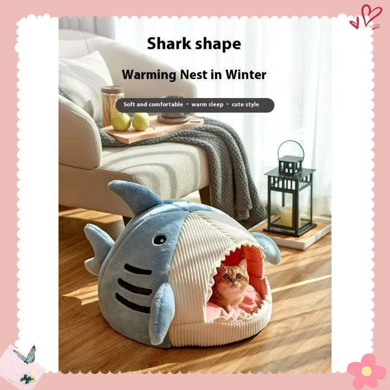 Luxury Plush Shark Pet Bed
