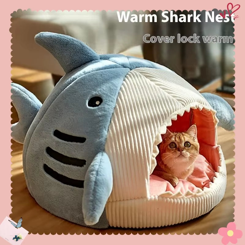 Luxury Plush Shark Pet Bed
