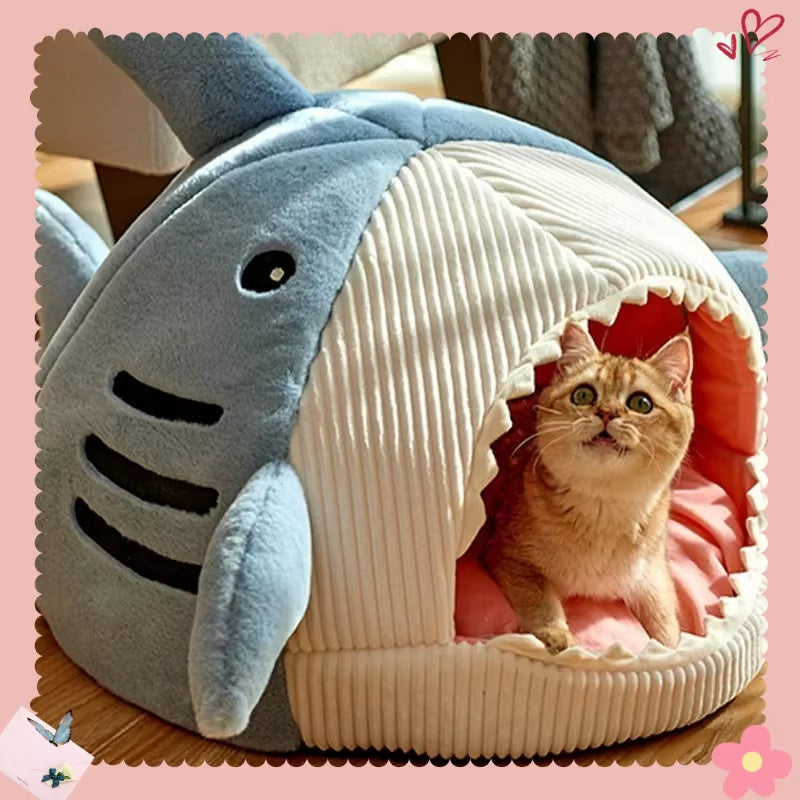 Luxury Plush Shark Pet Bed