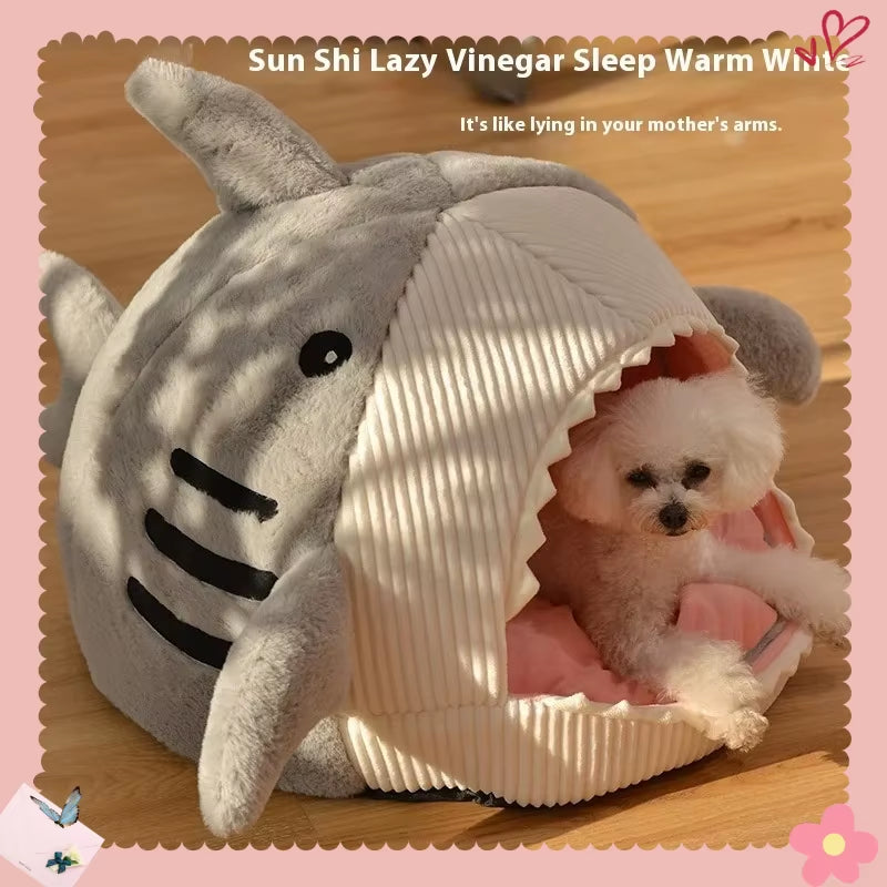 Luxury Plush Shark Pet Bed